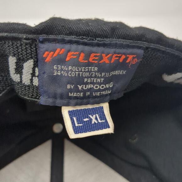 In Capital Fitted Baseball Cap Black XL Embroidered Lightweight Flexfit Yupoong - Picture 9 of 9